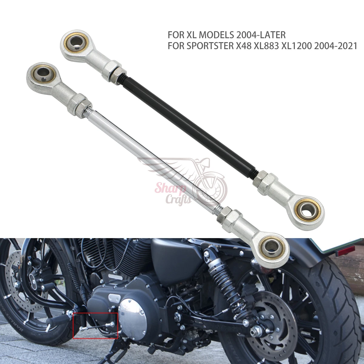 Motorcycle Gear Xl - XL883 Gear Shift Linkage Lever Rod