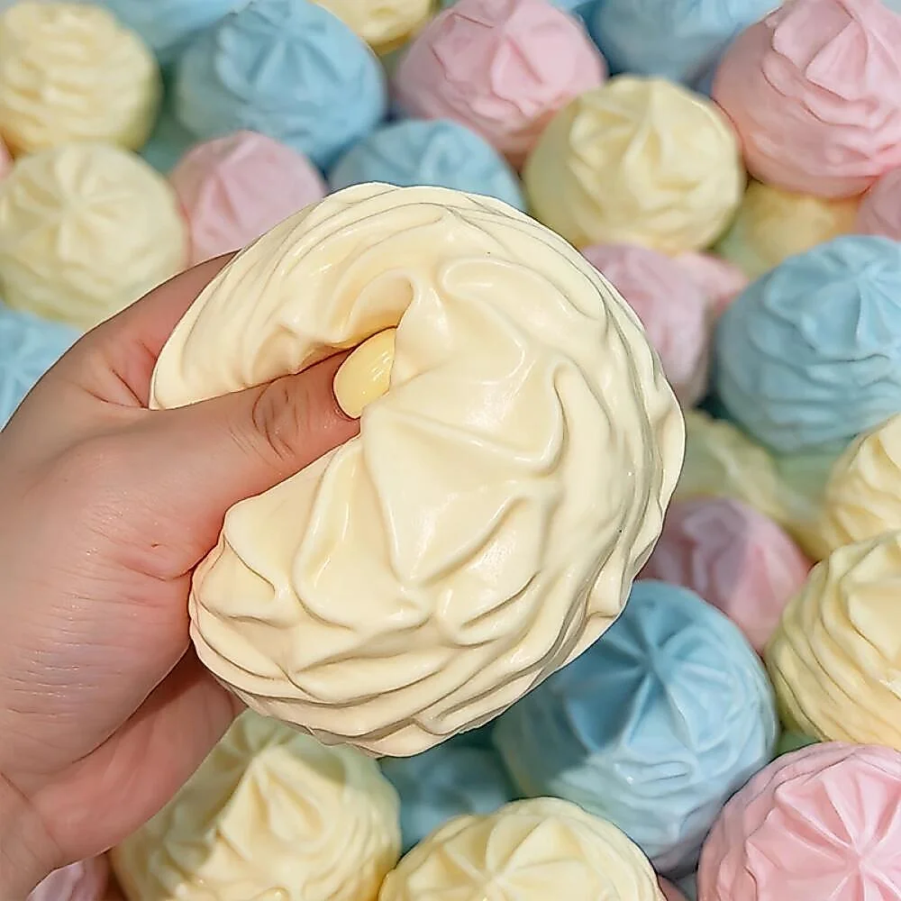 Soft Cream Texture Squishy Stress Relief Toy Swirl Shaped Fidget Squeeze Ball Hand Kneading Decompression Toy for Anxiety Relief