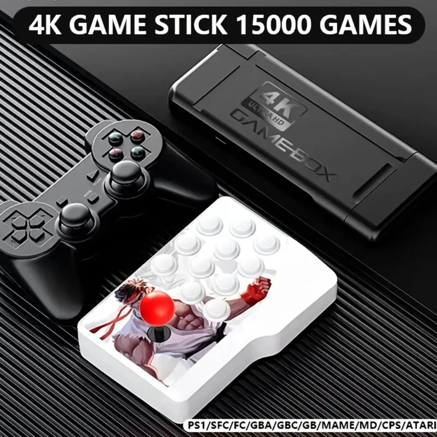 Family-Friendly Arcade Joystick Game Console with Ideal Design for all Ages, Supports 15000 Classic Games, HDMI Output Compatibl