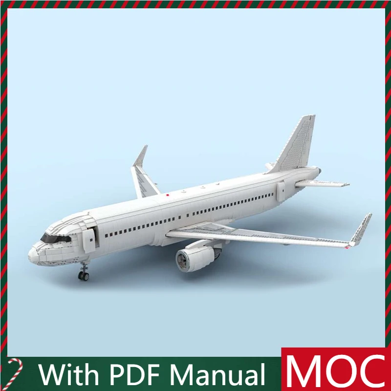 

8006 Parts Hot Selling MOC Modern Commercial Airliner Model Building DIY Assembled Aircraft Educational Children Toys Xmas Gift