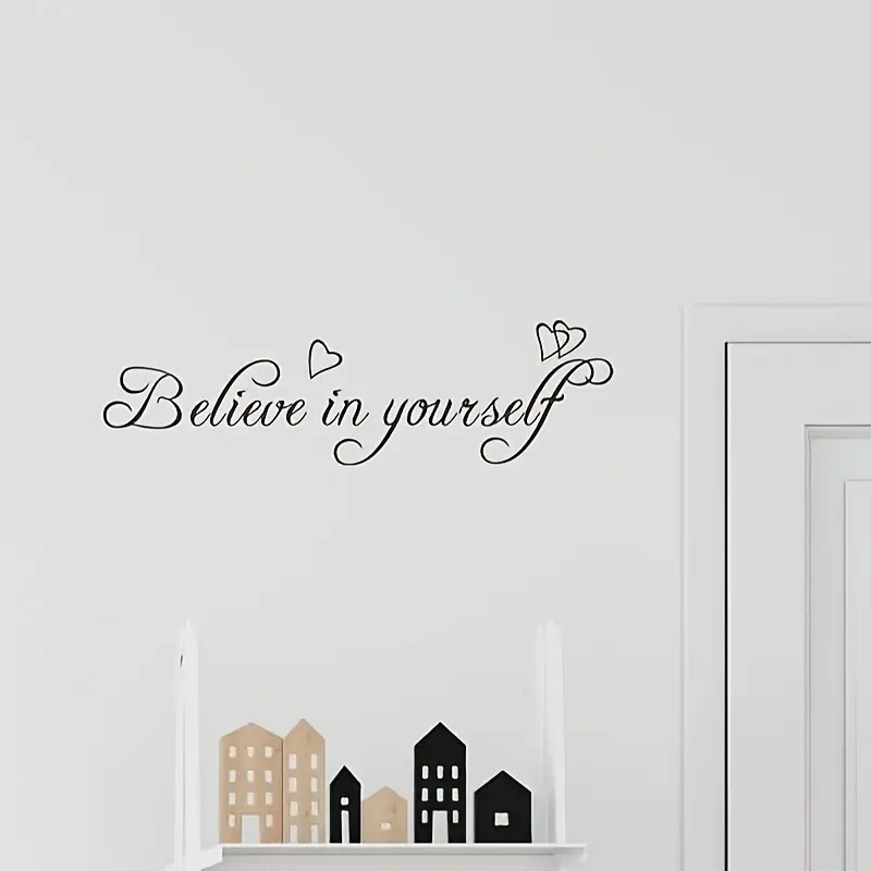 Inspirational Quote Wall Sticker,Believe In Yourself,Removable Waterproof Sticker,Suitable For Decoration Of School Classrooms