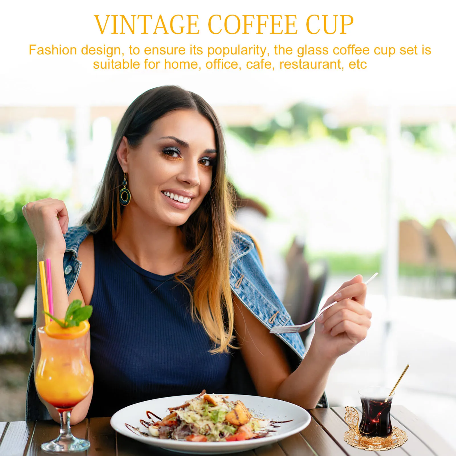 

1Set Glass Tea Cup Set with Spoons Multi-Use for Milk Coffee Tea Office Home Gift Idea Glass Coffee Cup Spoon Milk