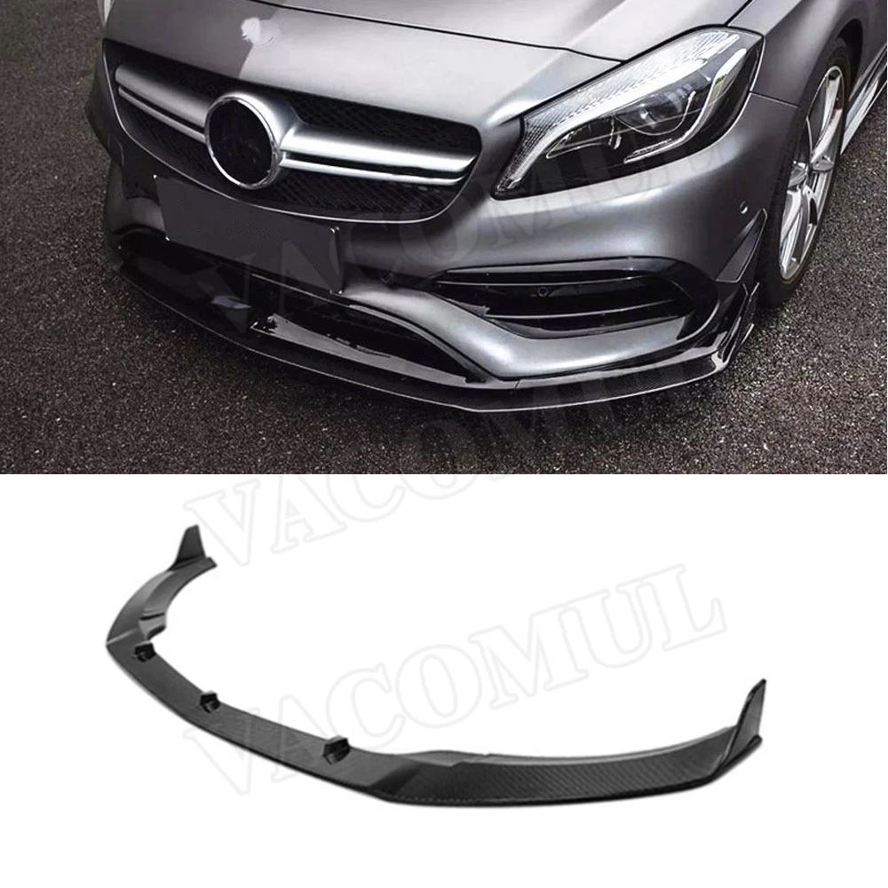 

VACOMUL Carbon Fiber Front Bumper Lip Spoiler For Benz A Class W176 A200 A250 A45 AMG 2016-2019 Car Styling