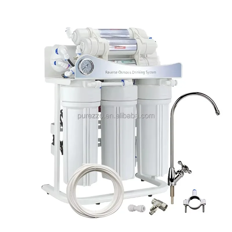 نظام تصفية مياه الشرب القلوي المعدني فائق الأمان للتناضح العكسي ذو 7 مراحل #5