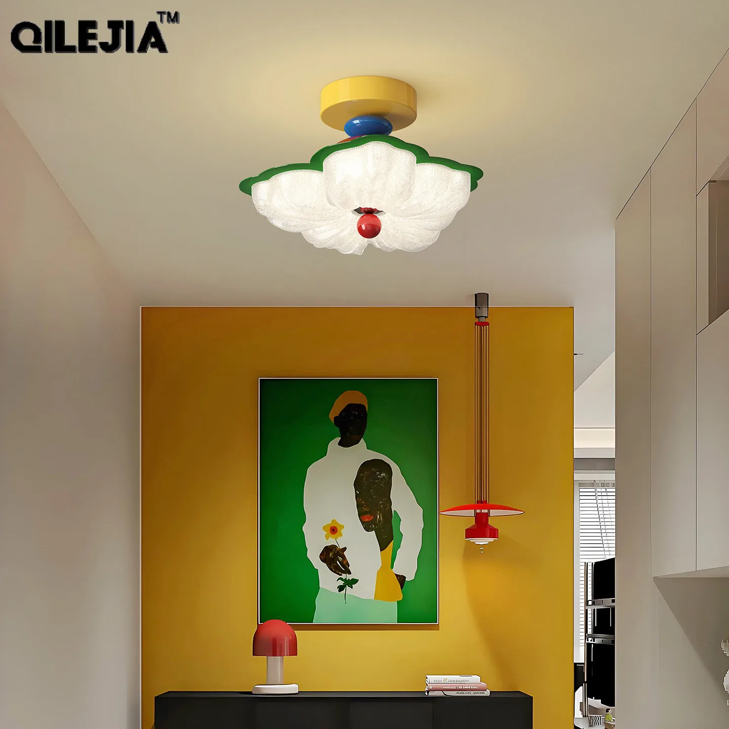 Light Luxury Retro Led Chandelier Creative Resin Aisle  Porch Balcony Corridor Ceiling Light Modern Home Interior Lighting Lamps