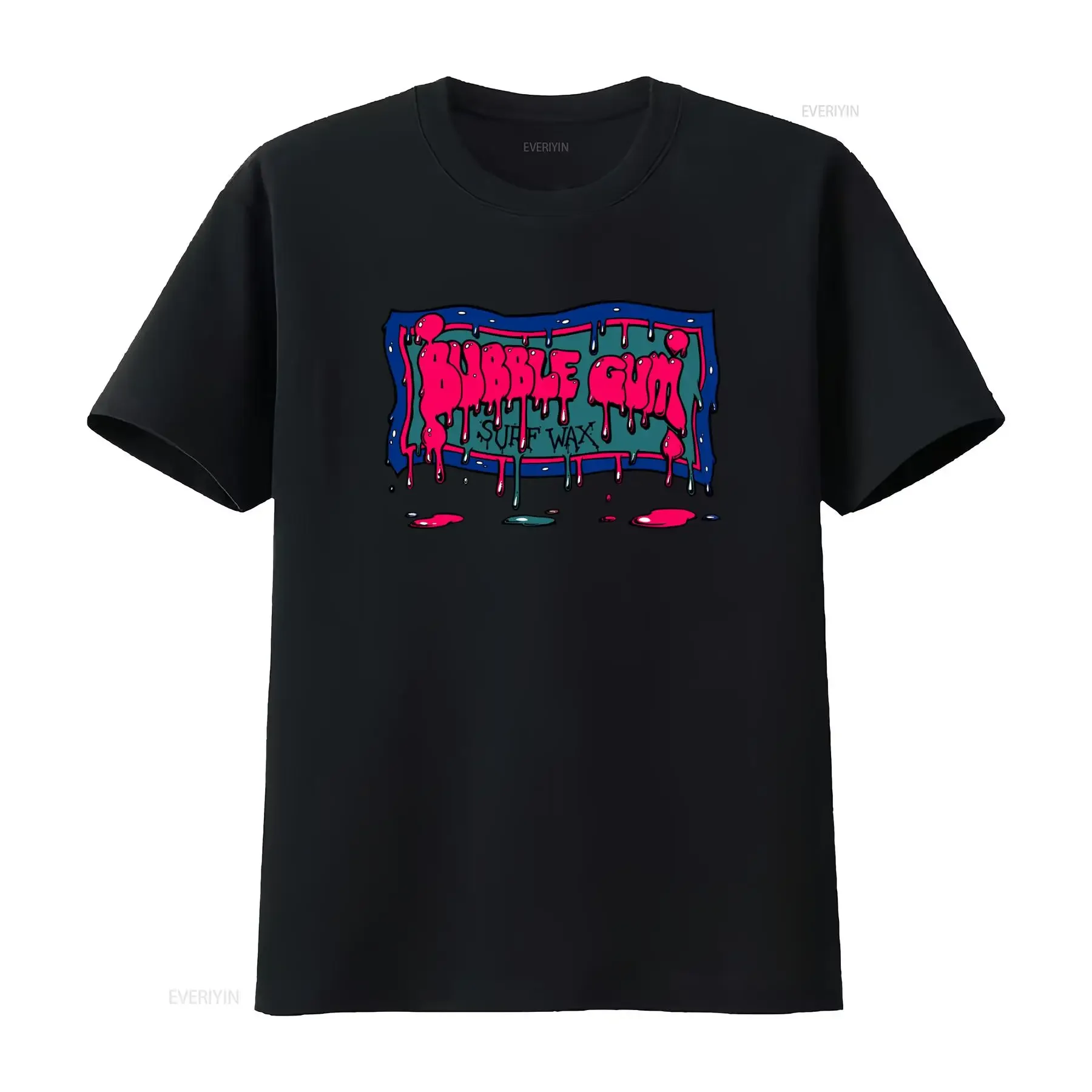 1993 Vintage 90s Bubble Gum Surf Wax T shirt for Skateboarding Lovers vintage Washed fashion Versatile homme