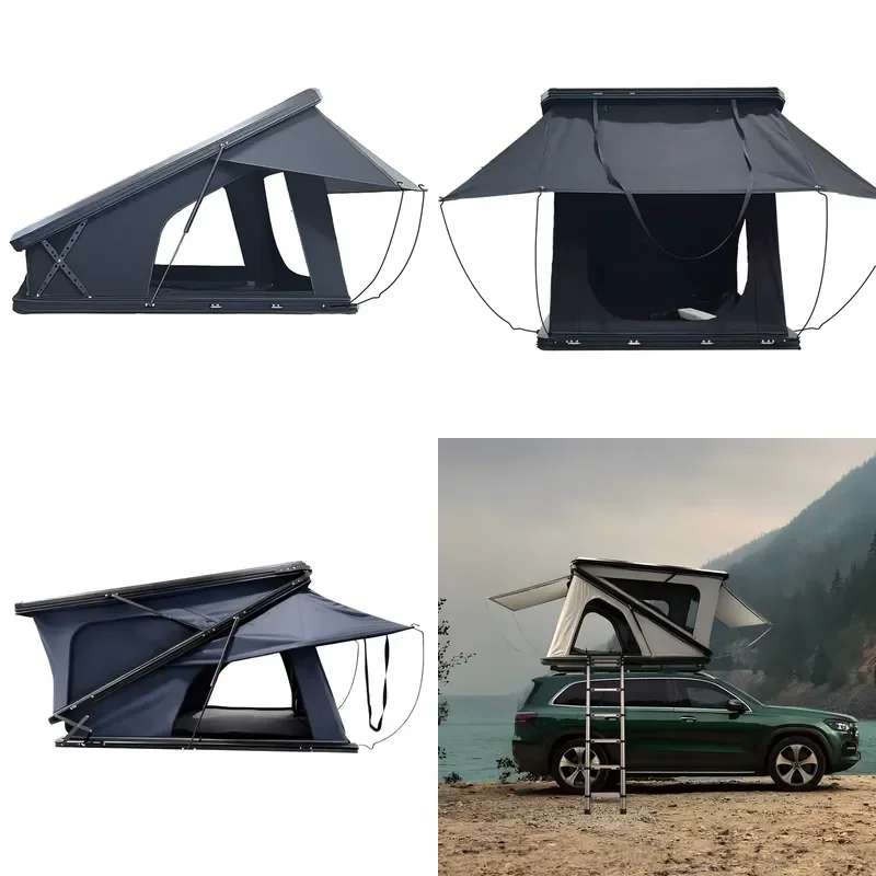 for Car Roof Tent Camping Hard Shell Waterproof Four Seasons Fast Automatic Opening Telescopic Ladder Single Bedroom