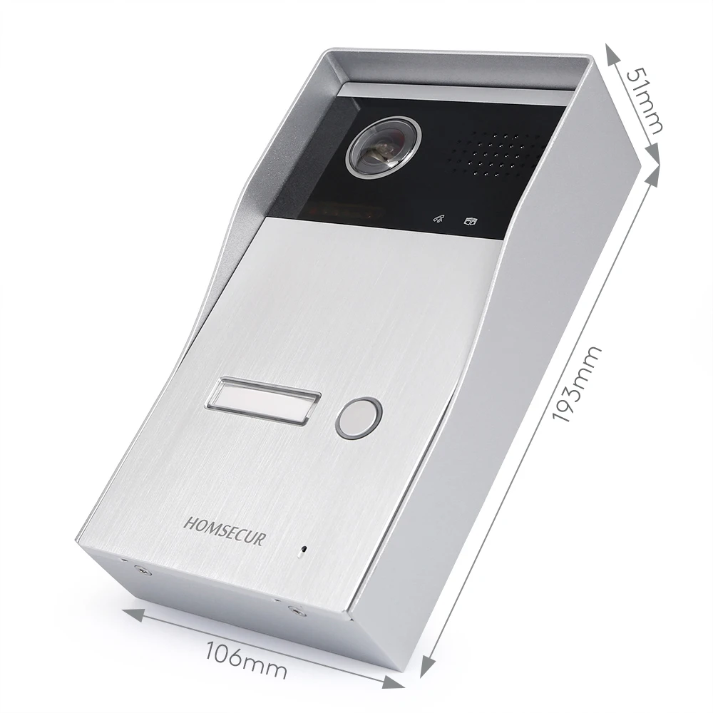HOMSECUR HDK Camera Doorbell B17AB-S Surface Mount For 1 Family Video Door Phone Intercom