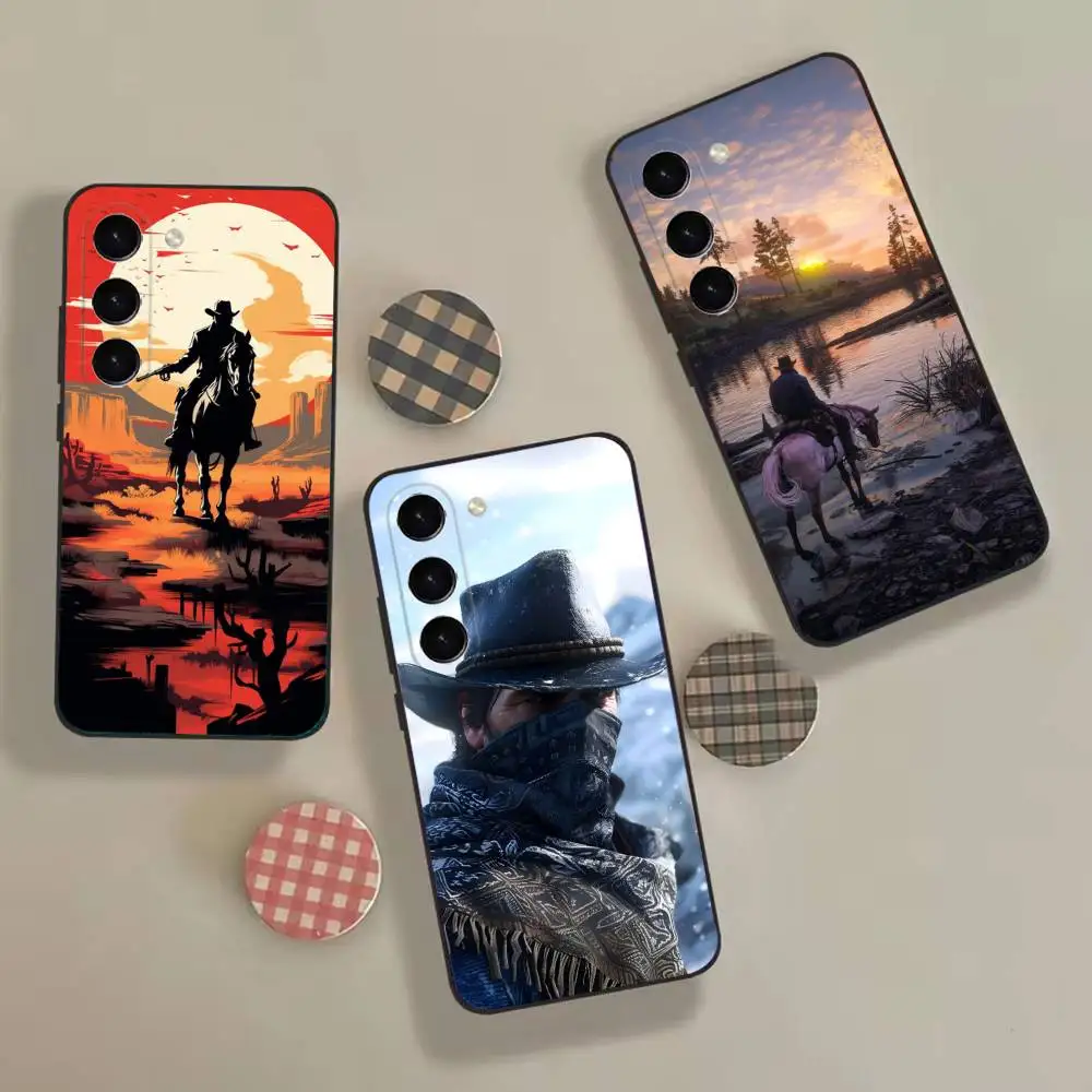 Coque de téléphone portable Game Red Dead Redemption 2, pour Samsung Galaxy A 73,72,51,53,52,71,22,J7,8,9, coque noire à la mode