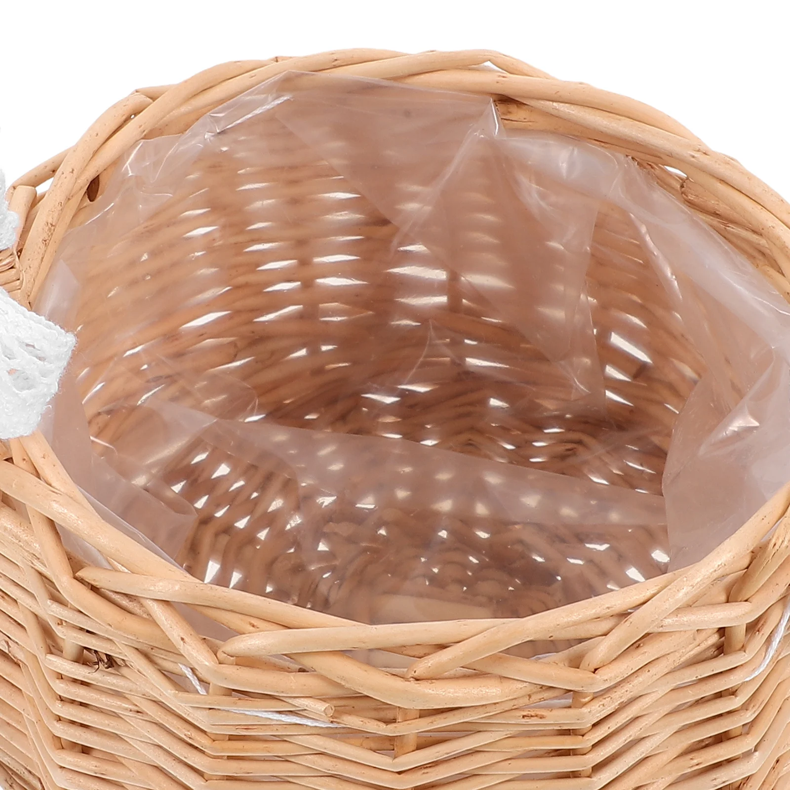 

Woven Flower Basket Portable Decorative Handmade Floral Holder Multipurpose Storage Basket for Home Wedding Gifts