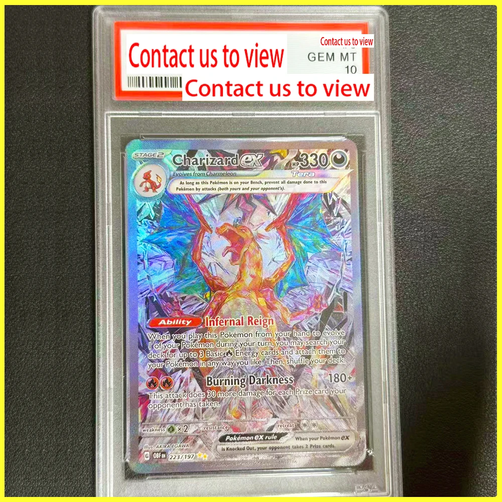 Ptcg بطاقة الجيب تطور Charizard Ex الإنجليزية بطاقات الإغاثة الملمس أنيمي لتقوم بها بنفسك جمع كريستال تصنيف بطاقة جوهرة Mt10