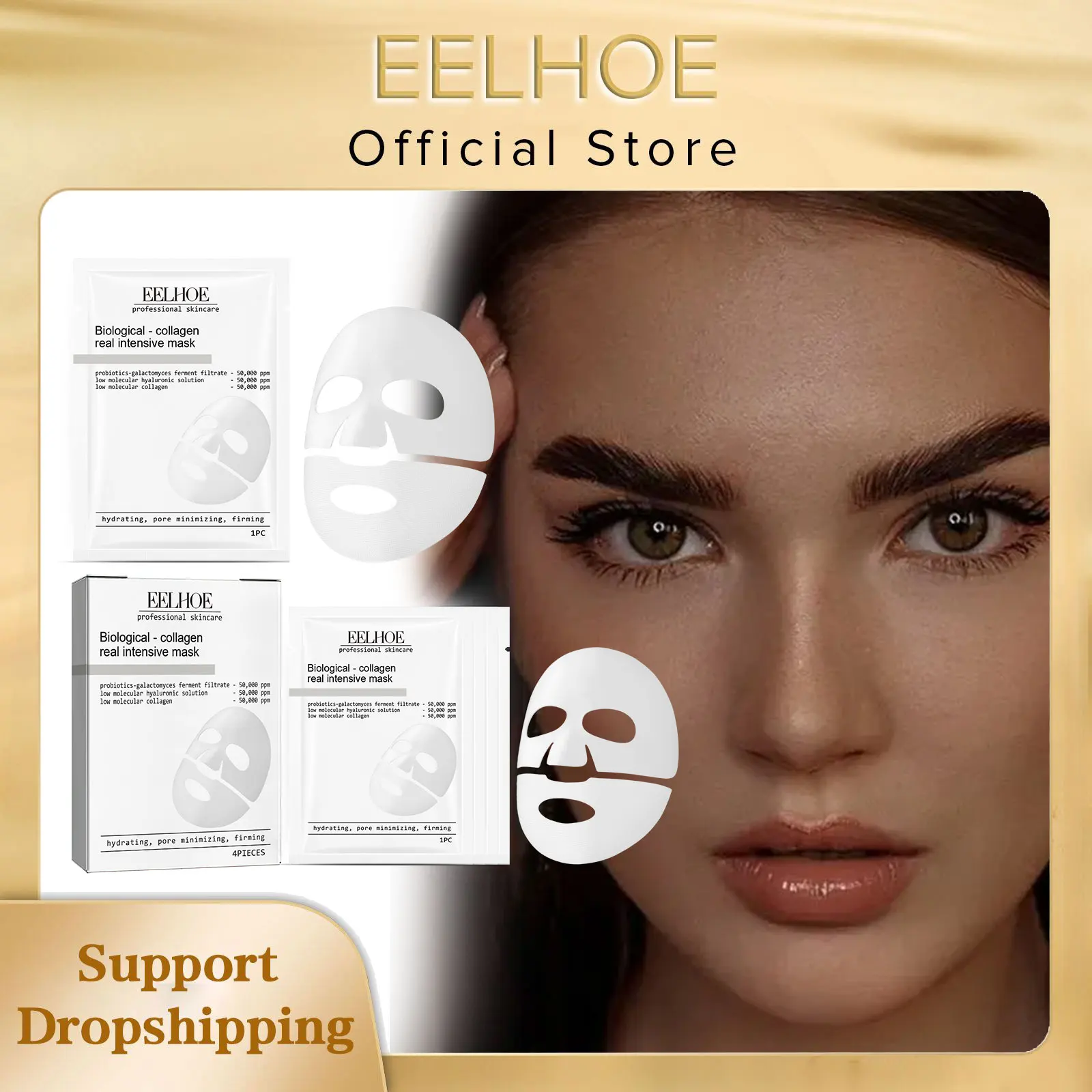 EELHOE Rejuvenation Face Hydration Mask Firm Skin Tightening Moisturizing Skin Care Nourish Lifting Facial Hyaluronic Acid Mask