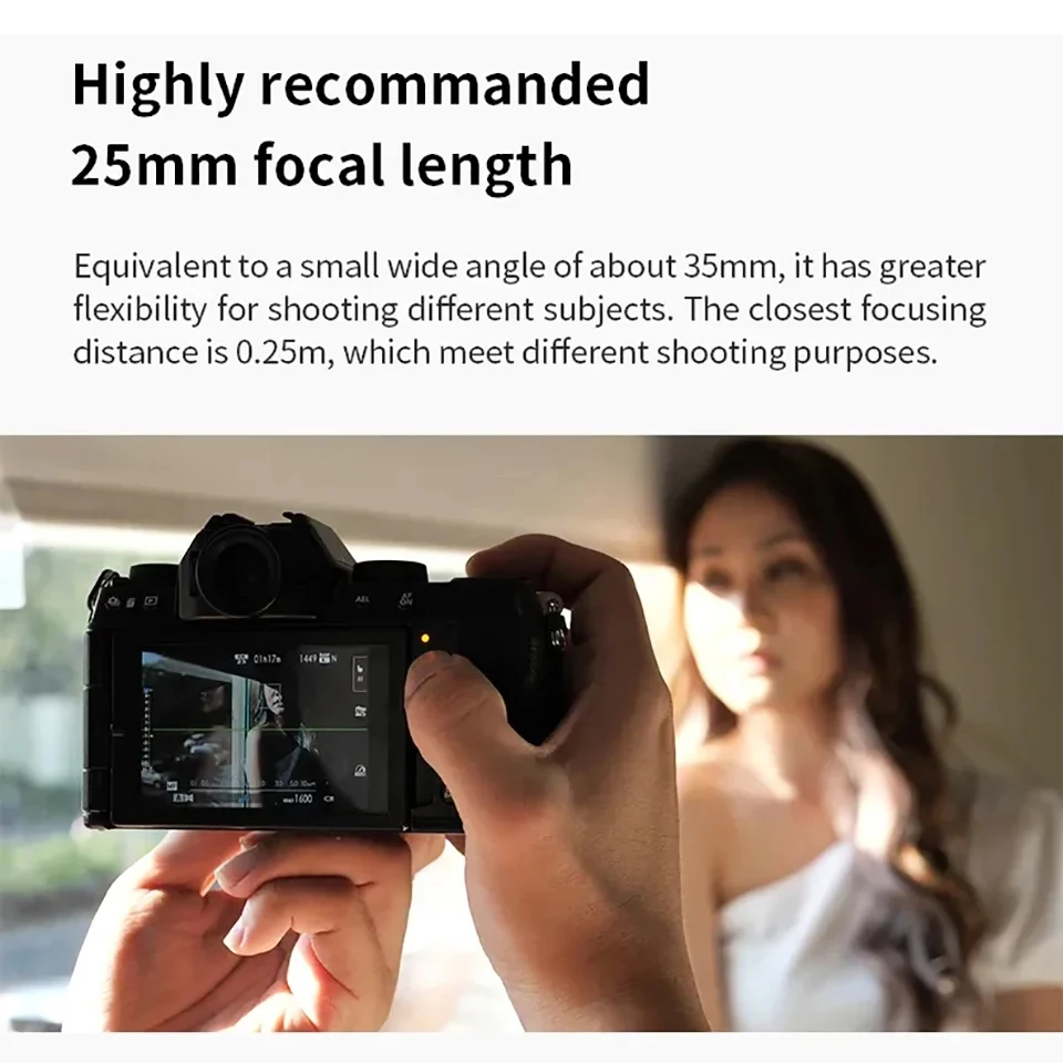 Объектив для документальной фотографии 7artisans 25 мм F0.95 APS-C с большой апертурой для Sony A6000 Nikon Z50 Canon R5 Fuji X-T30