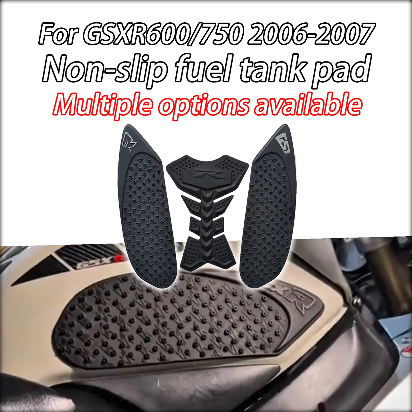 

Подходит для Suzuki GSXR600 GSX750R 2006-2007, наклейки на топливный бак мотоцикла, резиновые противоскользящие подушечки, тяговые накладки на топливный бак, тепло-R