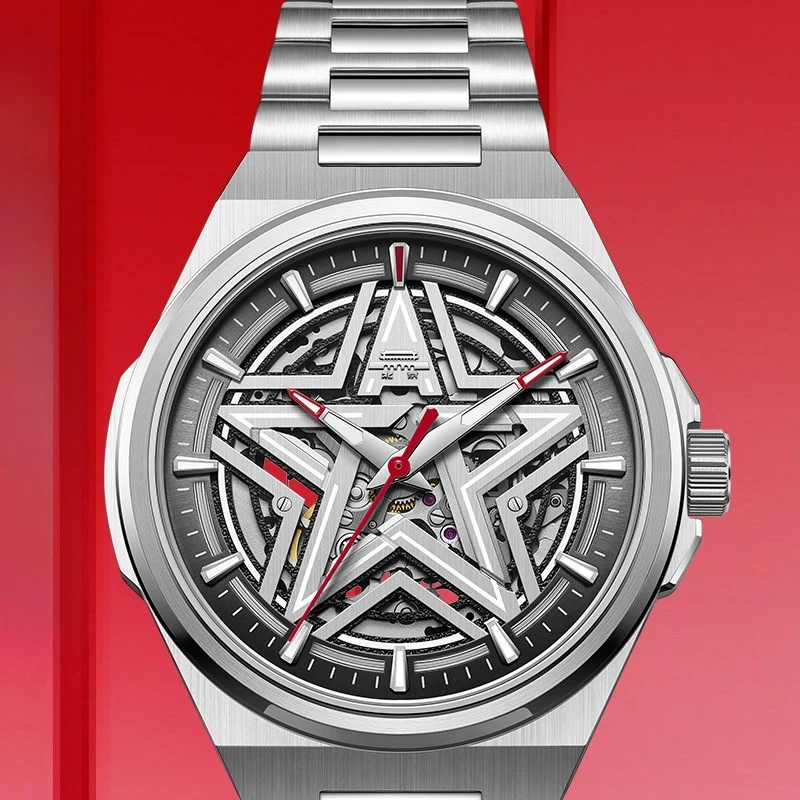 

[New Year's Gift] Beijing Watch Official Genuine Automatic Mechanical Watch Hollow Through The Bottom Men's Watch for Boyfriend