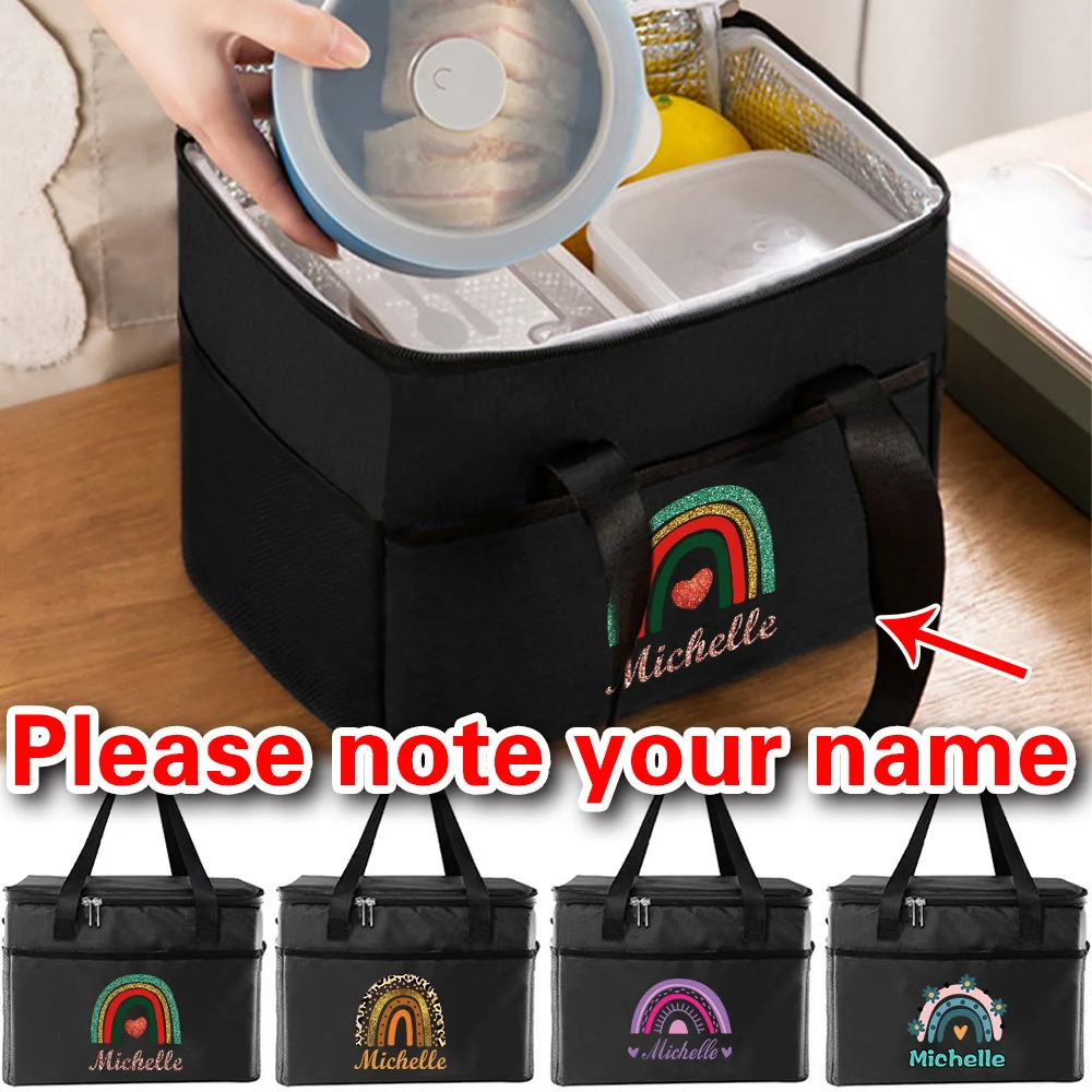 شخصية مخصصة التخييم في الهواء الطلق الغداء حقيبة المحمولة الغداء حقيبة الغذاء العزل صندوق دائم مقاوم للماء.