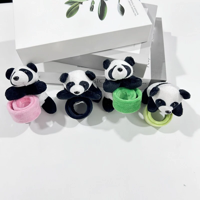 Panda Clap Circle Toys Slap Snap Wrap Wristband Bracelet Capybara Plush Hand Ring Fun Pop Circles Kids Christmas Gift