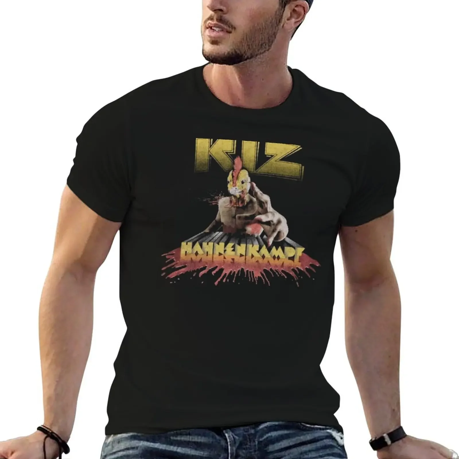 

K.I.Z Hahnenkampf T-Shirt vintage anime shirt customs mens white t shirts