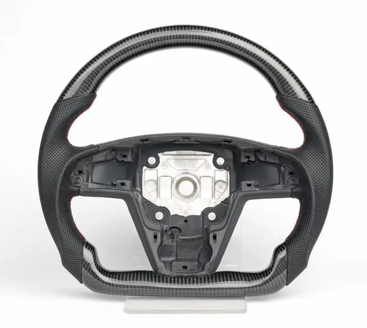 Real Carbon Fiber Steering Fit For 2021+ Tesla Model S/X Plaid Can Be Heating Custom Car Steering Wheel