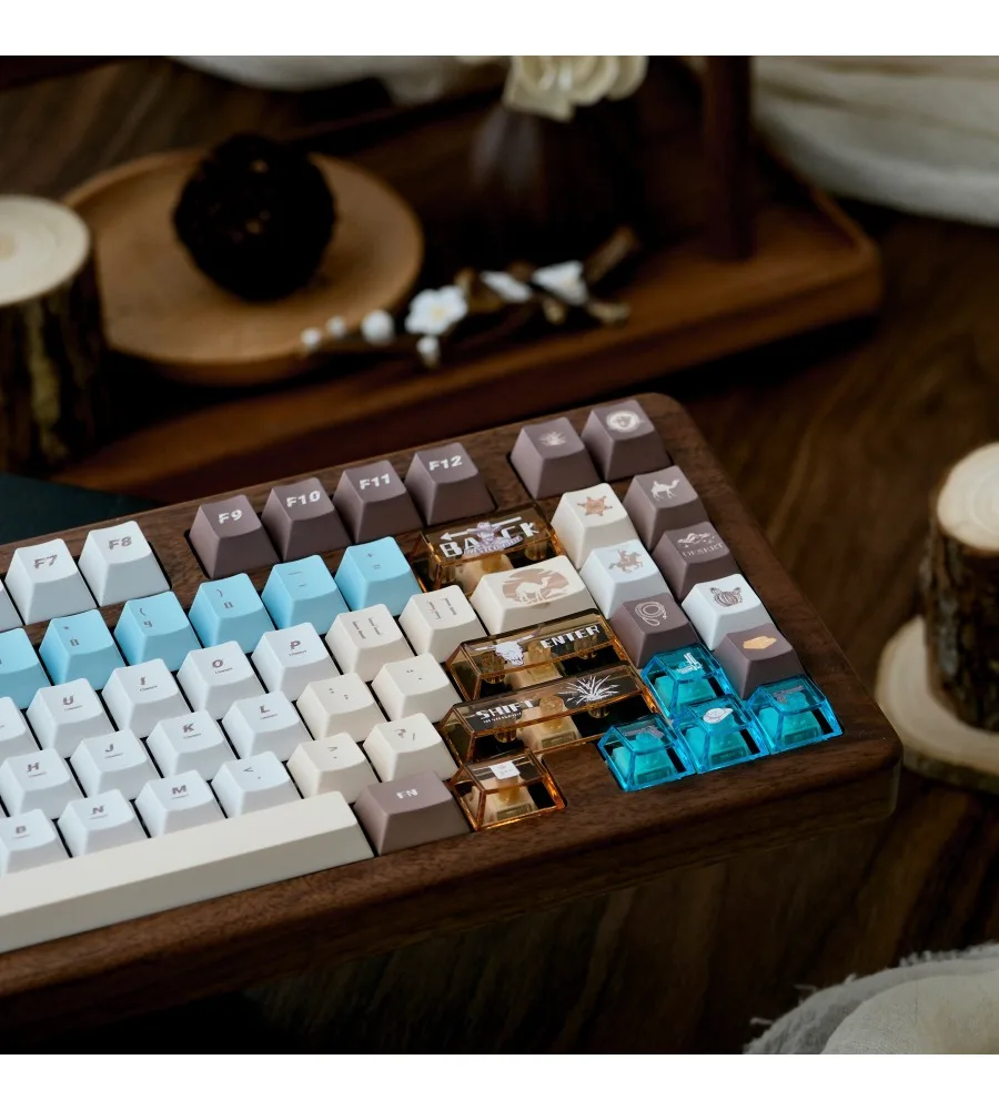 Sublimation + transparent PC custom mechanical keyboard keycaps original PBT with all five sides