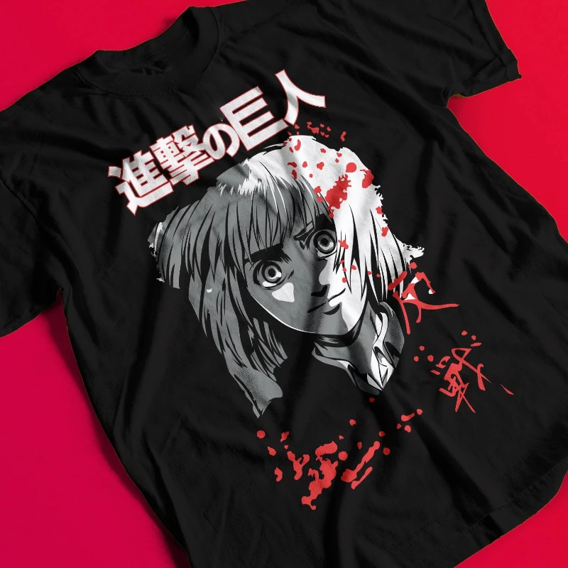 ataque-titan-camisa-gigante-armin-camiseta-levi-tot-eren-mikasa-pendurado-anime-verao-novos-homens-e-mulheres-streetwear