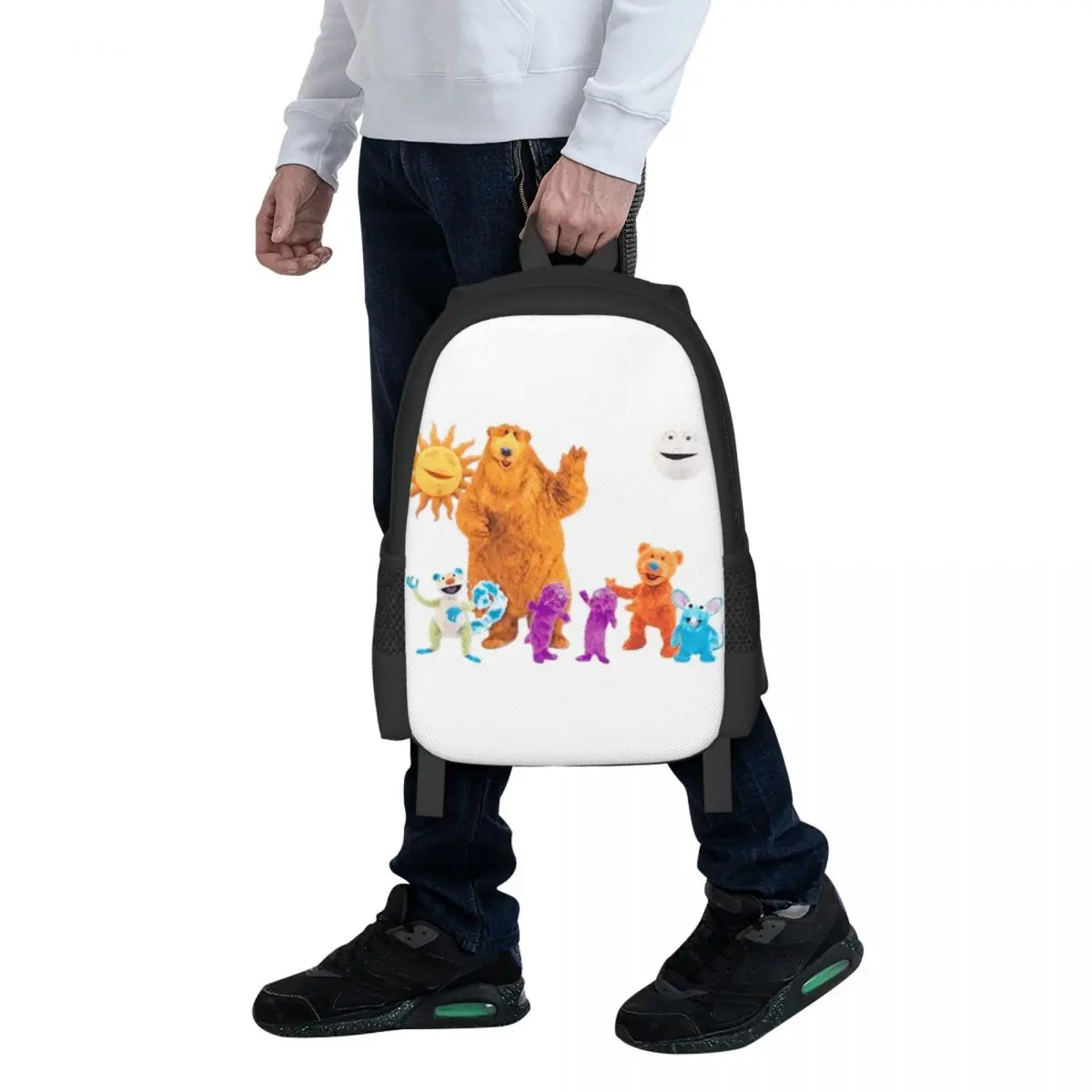 

Bear In The Big Blue House Student Backpack School Bag Hiking Travel Daypack for Boys Girls Fashion Bookbag Shoulder Bags