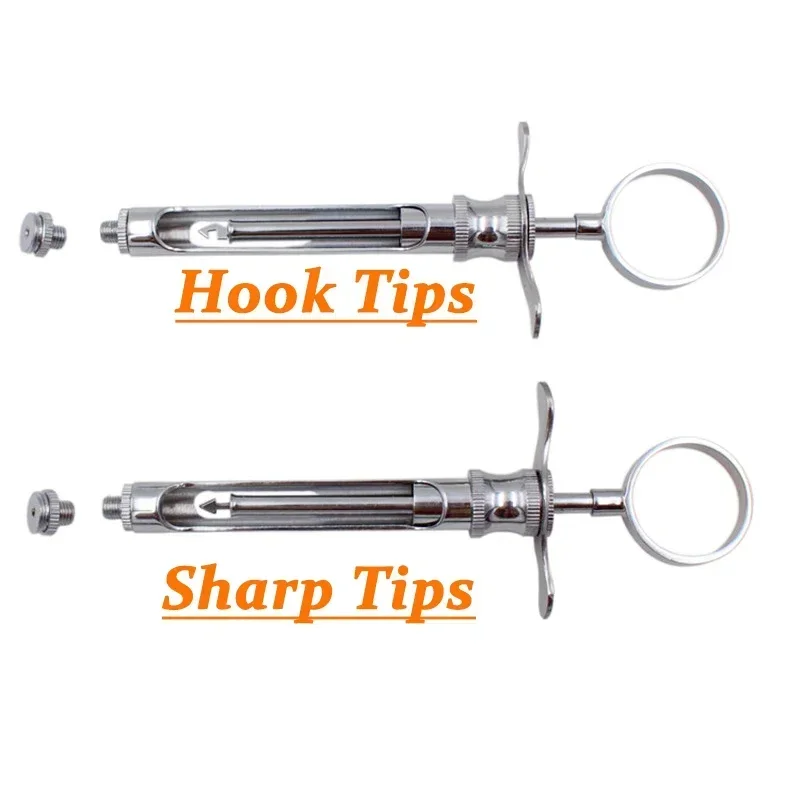 Dental Aspirating Injection Syringe In Stainless Steel Dentist Surgical Instruments Cylinder with Head Tools