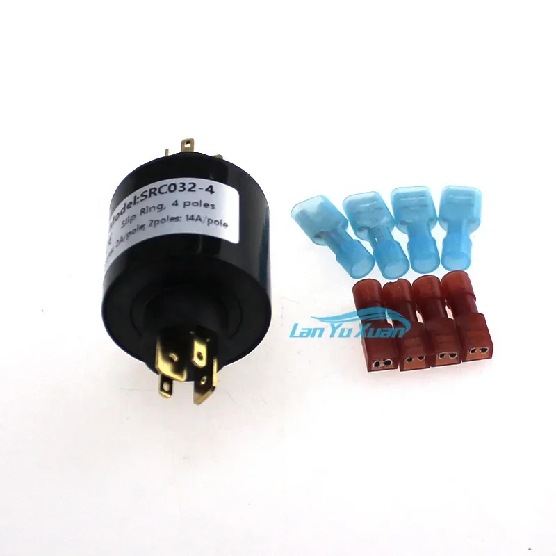 SRC032-4 32mm 4 PIN type golden plated rotary joint electrical connector slip ring