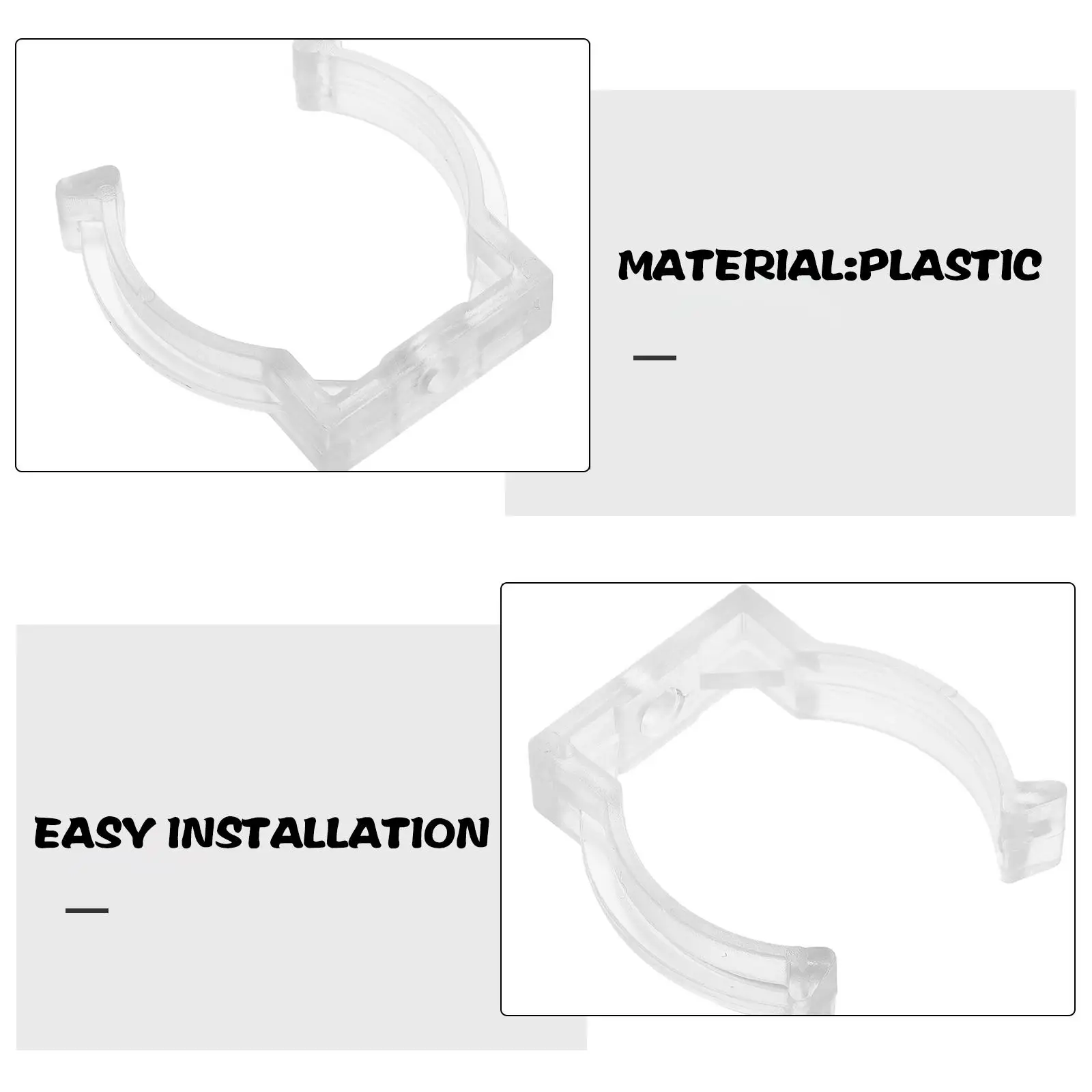 20 Pcs Neon Tube Lights Mounting Clips Fluorescent Lamp Clamp for Rope Rock and Roll Ceiling