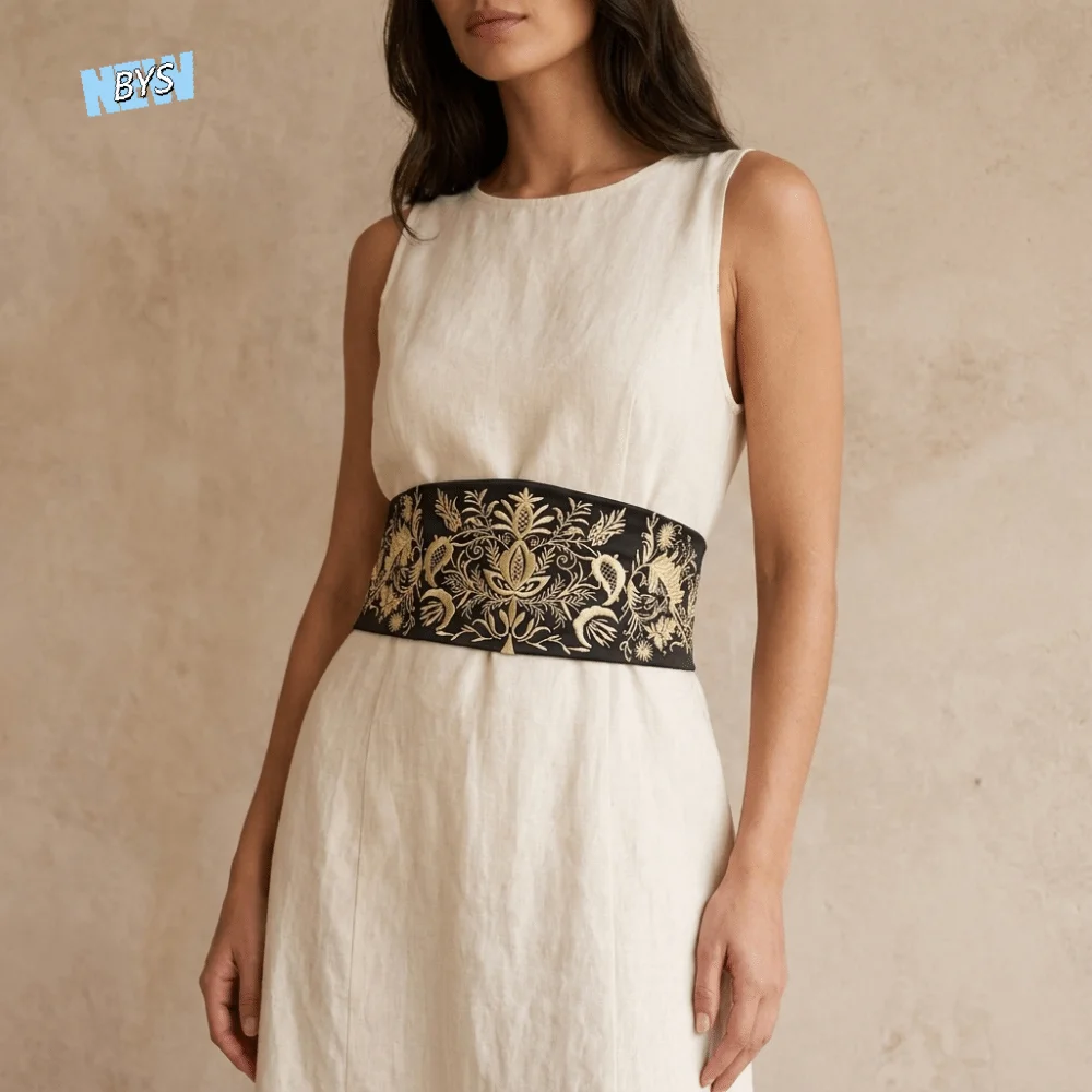 corse-retro-de-estilo-ancho-con-bordado-tela-suave-cinturon-tradicional-hanfu-ajustable-faja-Etnica-jacquard-abalorio-cultural
