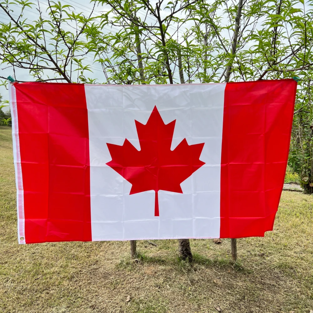 Canadian Flag 90x150cm hanging polyster 3x5fts Canada national flag banner for decoration