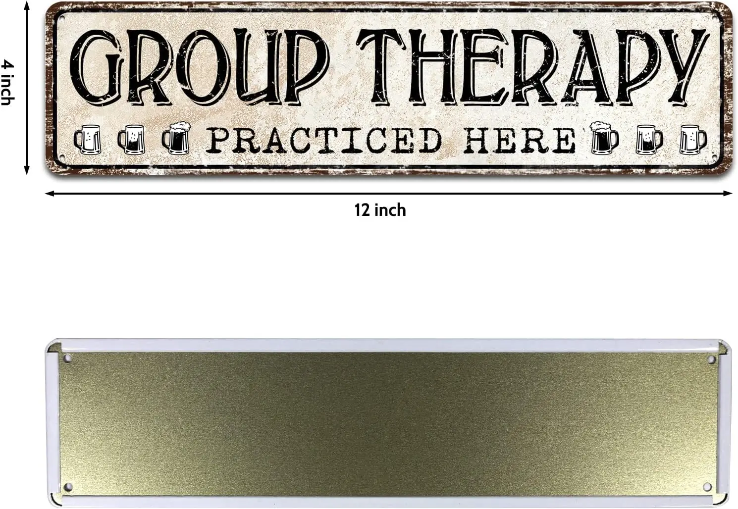 Group Therapy Practiced Here Retro Tin Metal Sign Bar Cave Beer Signs for Cafe Bar Pub Beer Club Wall Decor 4