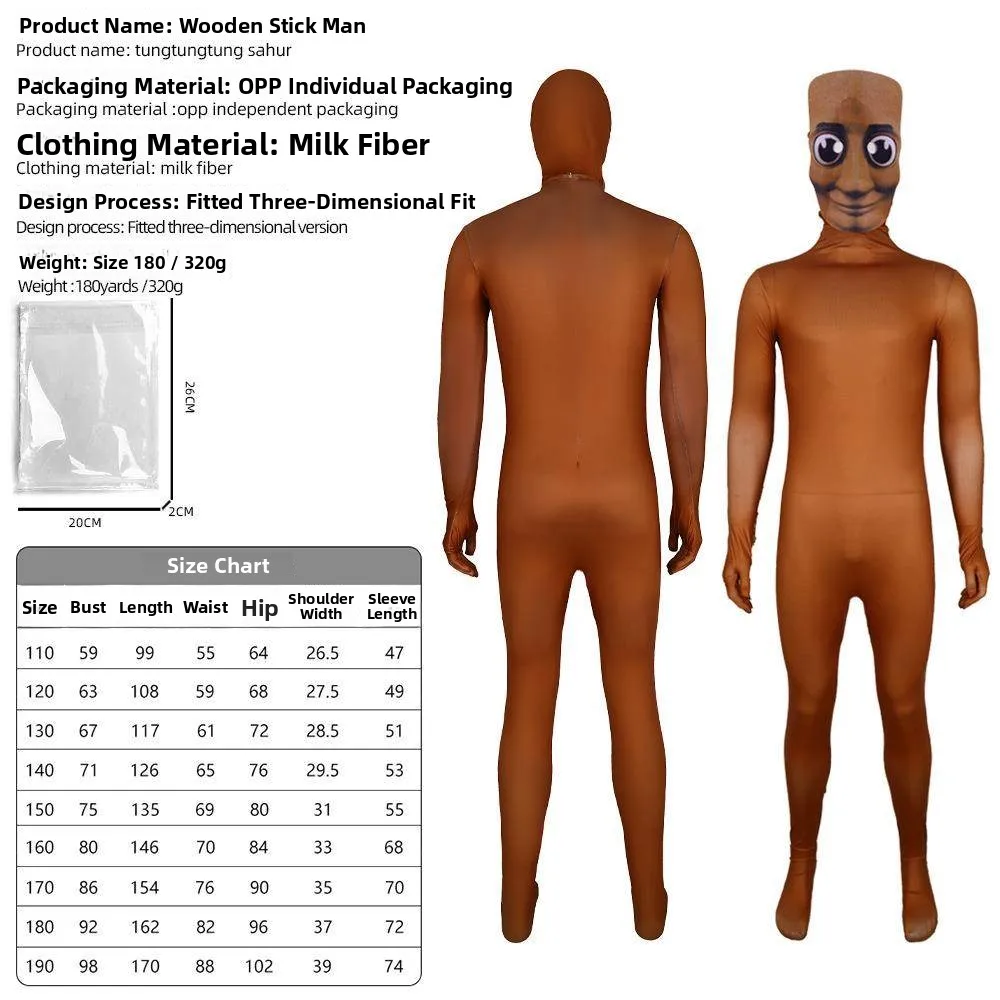 Fsia de Cosplay de Homem de Madeira Clássica de Montanha e Mar, Roupa Enaçada para loween e Performance de Palco