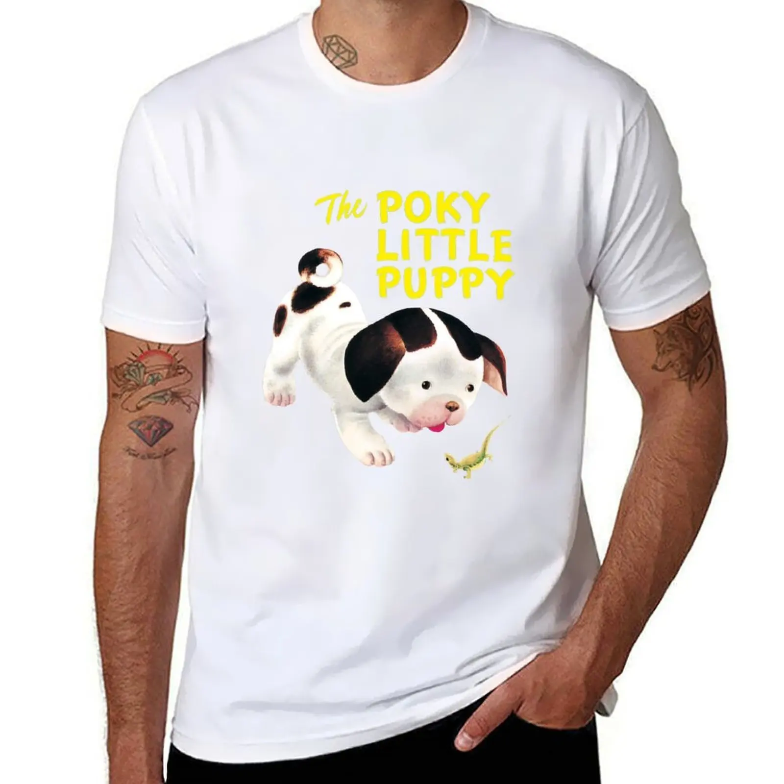 

Poky Little Puppy little golden book classic illustration T-Shirt man t shirt summer printed t shirts for man T-Shirt