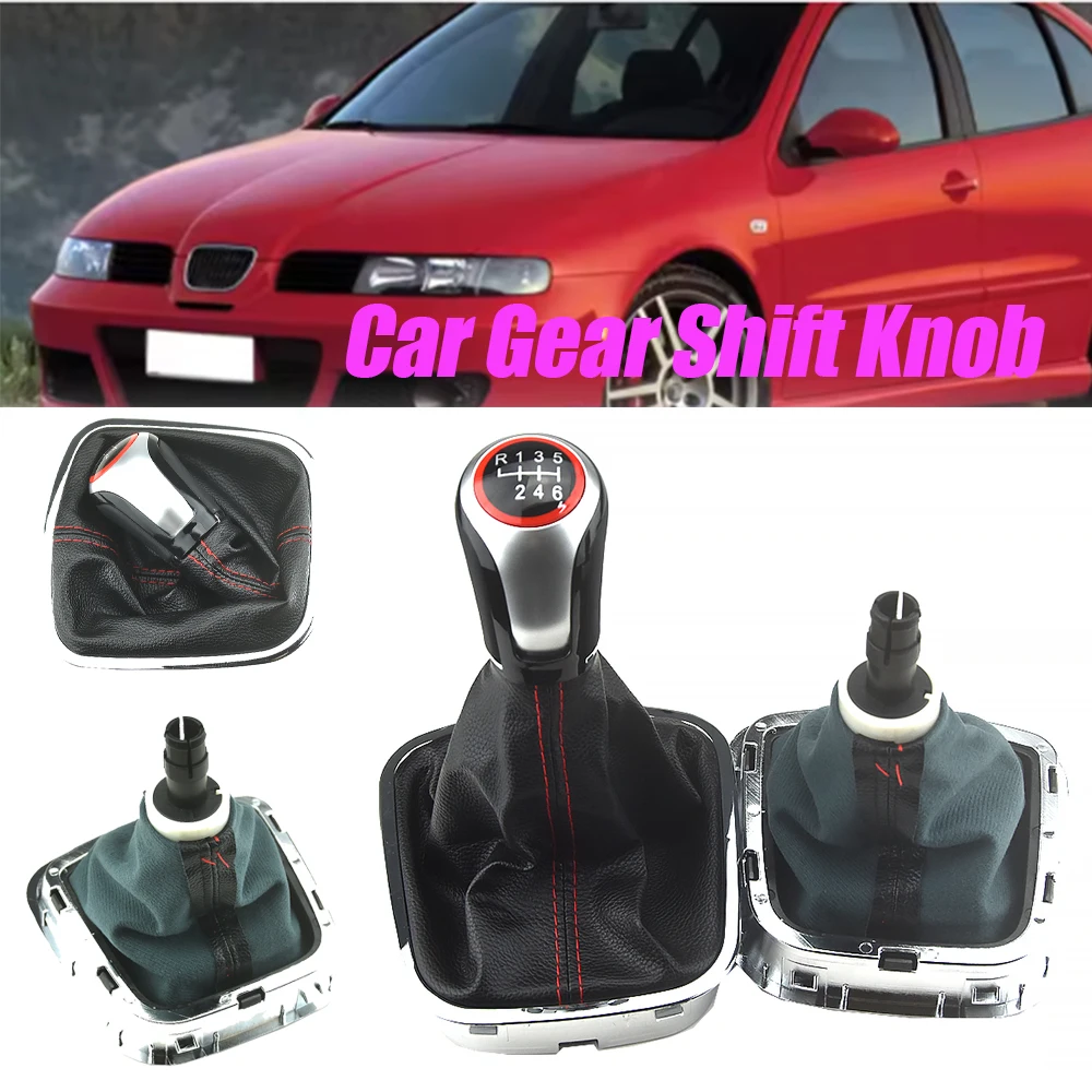MT 5/6 Speed Gear Shift Knob Level Change Knob with Gaiter Boot Cove For VW Polo 6r 6c Hatchback Sedan 2011-2019
