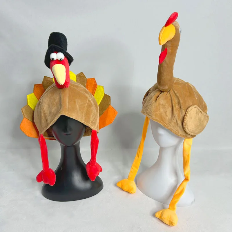 

Трансграничный европейский и американский мультфильм, шляпа Турции на День Благодарения, украшение для вечеринки для взрослых, забавный реквизит