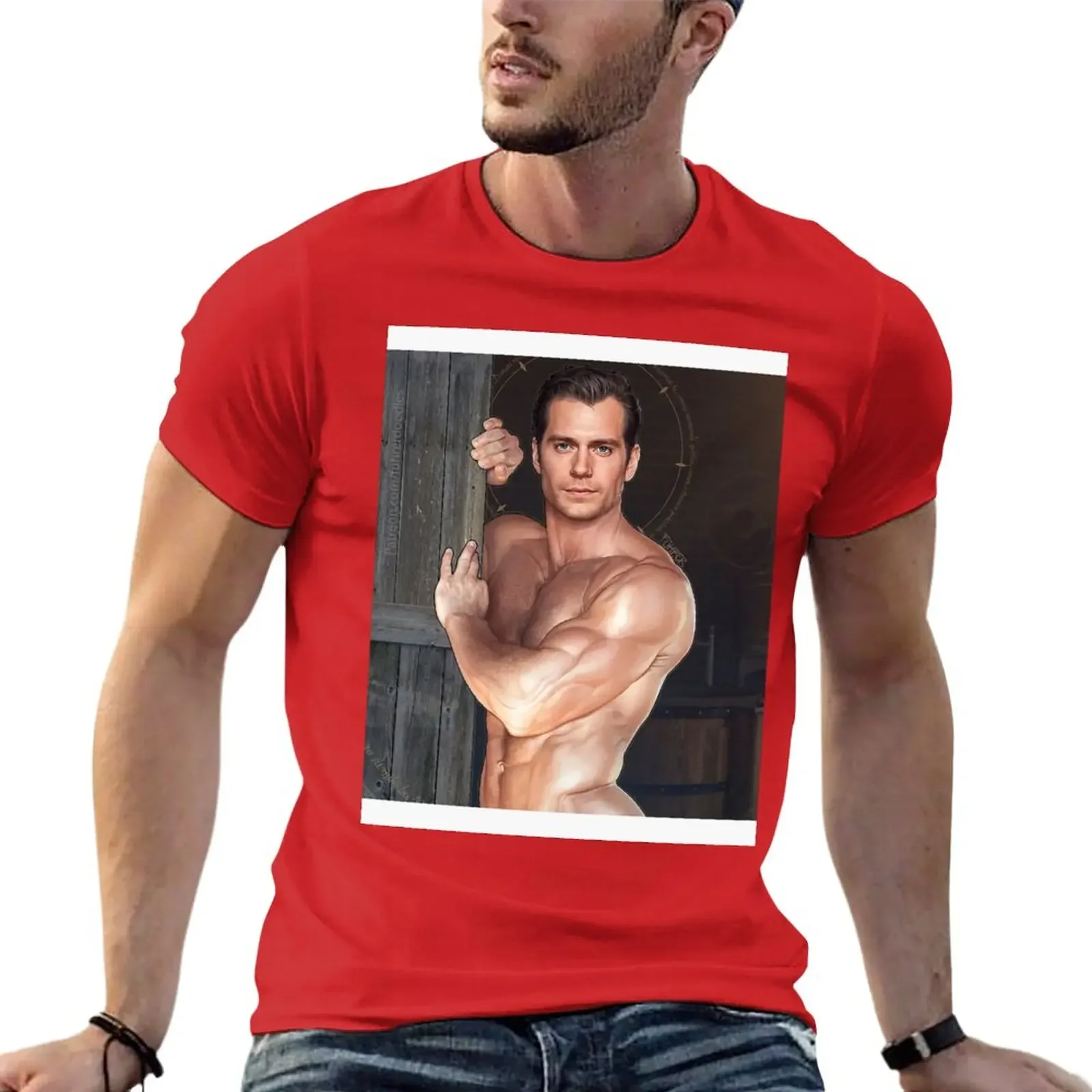 New Henry Cavill T-Shirt sublime t shirt oversized t shirt t shirt for men 2024 new arrival round neck cotton heavyweight manga