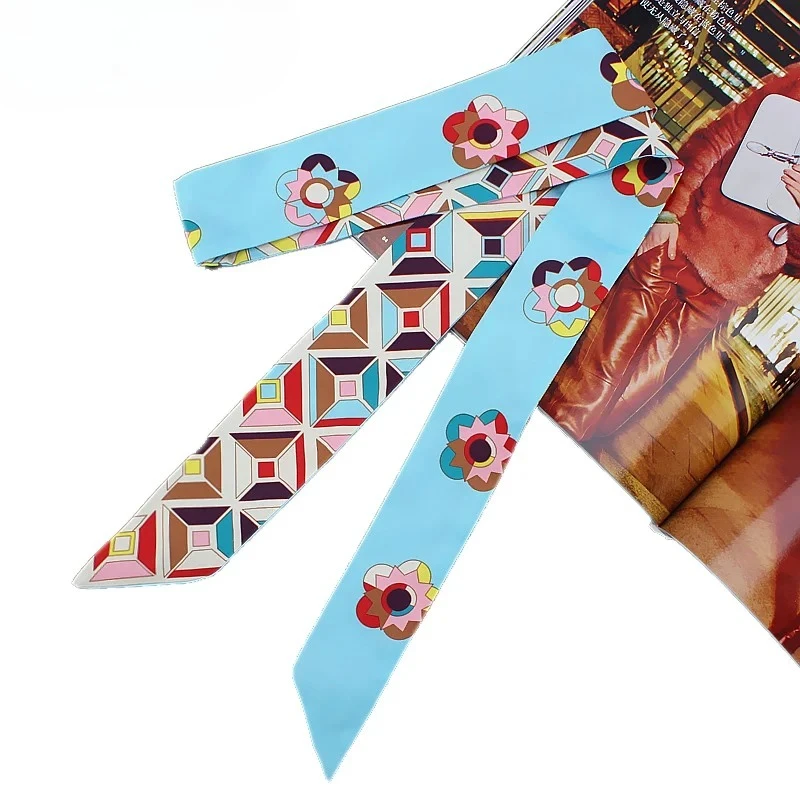 120 سنتيمتر * 5 وشاح كاميليا محاكاة الحرير ضيق وشاح طويل واقية من الشمس متنوعة ماجيك التعادل مقبض حقيبة الشريط الإناث نحيل الأوشحة #1