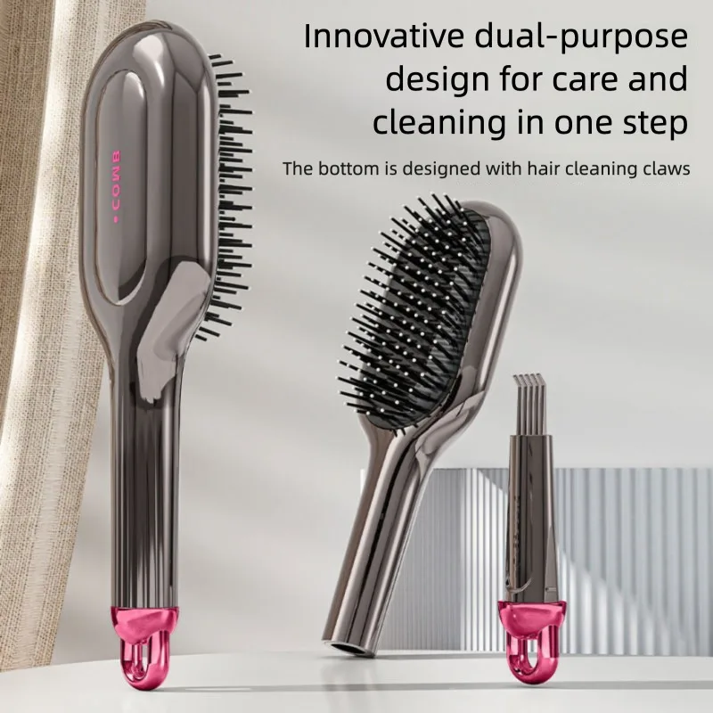 

Air Cushion For Scalp Massage, Women's Long Hair Anti-Frizz Curling Tool, Home Use Ribbed Fluffy Airbag Comb