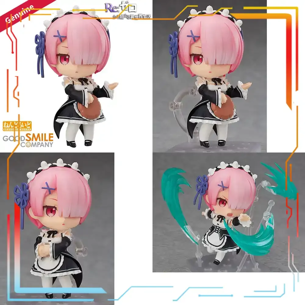Good Smile Company Re:Zero Ram Nendoroid Action Figure #732 100mm PVC Collectible Doll with Display Stand and Interchangeable