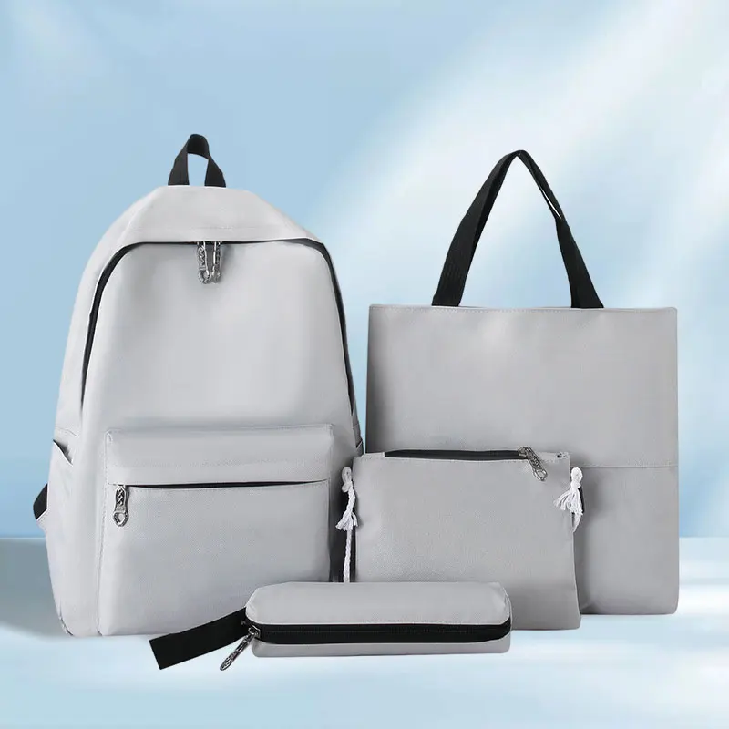 4PCS large-capacity Shoulder Bag Simple Classic Backpack Primary And Secondary School Students Schoolbag Four Sets