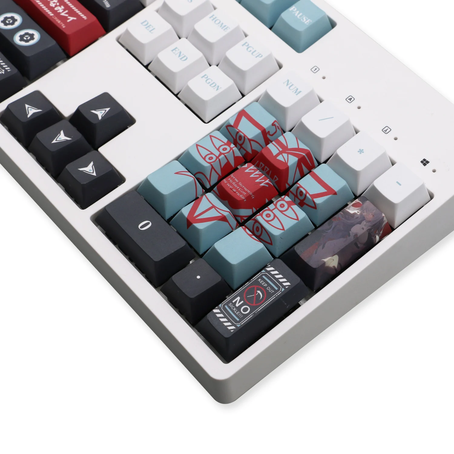 Tampa de teclado mecânica do teclado do anime do perfil da cereja xda keycaps eva zero máquina ayanami sublimação keycap