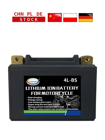 Motorcycle Battery 12V LiFePO4 Lithium Ion 4L-BS 160CCA Size-113x70x89mm Built-in BMS Board Lithium Phosphate Ion Battery
