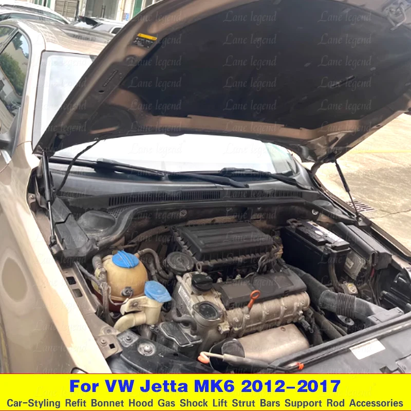 Para Volkswage VW Jetta MK6 2012-2017 capó delantero de coche soporte de motor varilla hidráulica puntal barras de choque de resorte barras de