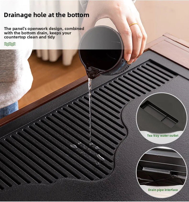 2025 Hot Selling Portable Tea Table with Heating Kettle for Home Balcony Tea Ceremony