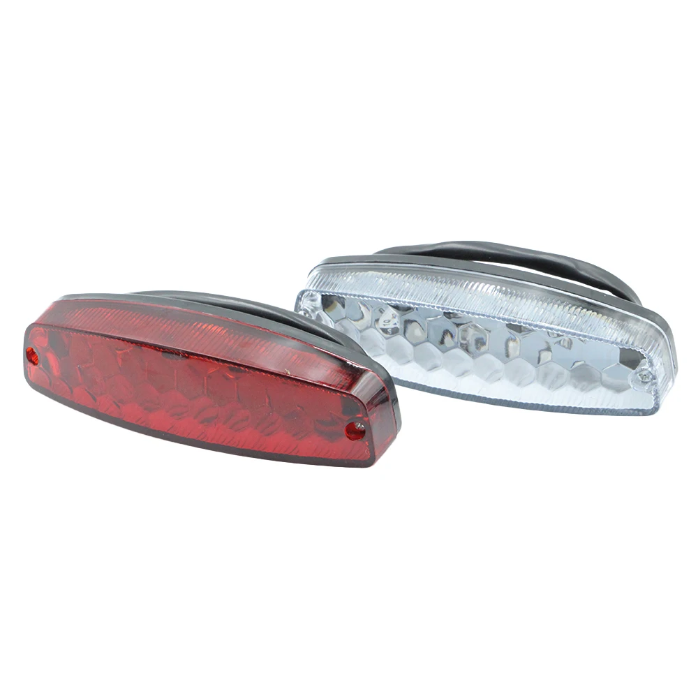 AliExpress NONE 12V 3 Wire Rear Tail Brake Light LED Rear Lights Cafe Racer Indicator Lamp Motorcycle Taillights For Chinese ATV Buggy Quad Bike
