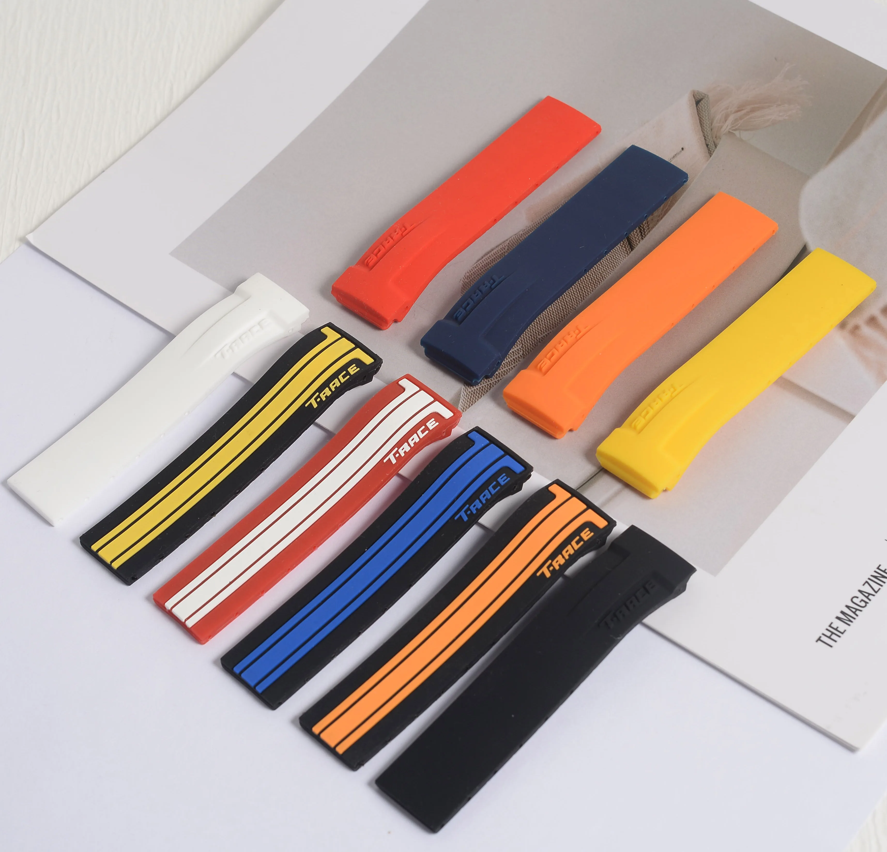 High Quality Silicone Rubber Soft Watchband 21mm Fit for Tissot T048 T-Race T-Sports T048417a T048 Sport Watch Strap Tools