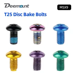 12PCS Bicycle Disc Bake Rotor Bolts M5x9mm Steel Screws T25 Torx MTB Road Disk Braking Plate Fastening Parts
