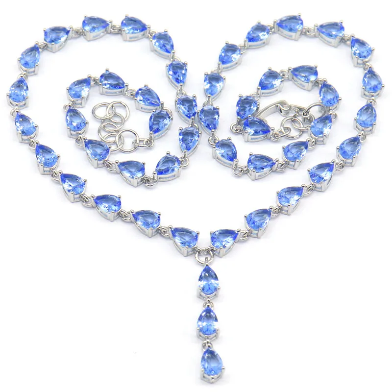 

24x5 мм SheCrown 22,3 г разноцветный аквамарин родолит гранат золотой цитрин розовый морганит женское серебряное ожерелье длина 20-21 дюйм