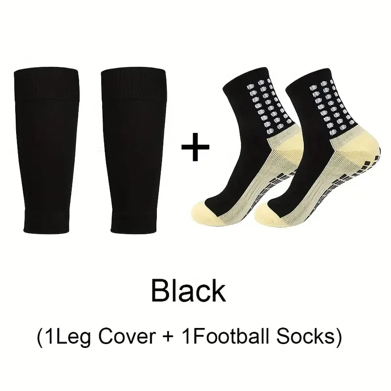 Men Women High Quality Breathable Artifact Football Leg Cover Anti Slip Socks Shin Guards Soccer Tennis Basketball Sports Socks